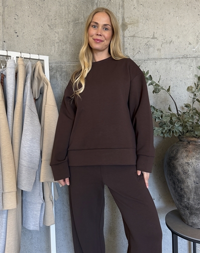 Day Birger et Mikkelsen - Crewa Scuba Sweatshirt - Coffee Brown